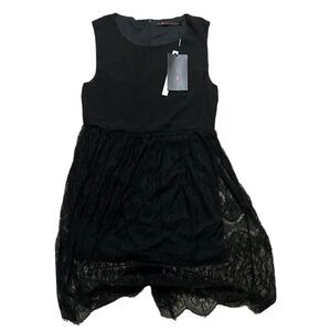 Black dress with lace bottom (M)